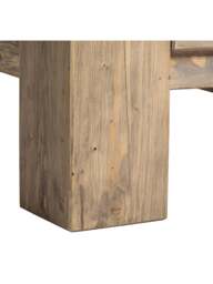 Barker and Stonehouse Huxley Reclaimed Wood Square Coffee Table in Brown - thumbnail 4