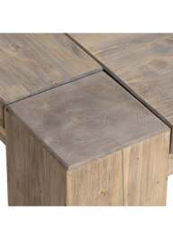 Barker and Stonehouse Huxley Reclaimed Wood Square Coffee Table in Brown - thumbnail 3