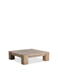 Barker and Stonehouse Huxley Reclaimed Wood Square Coffee Table in Brown - thumbnail 2