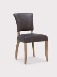 Barker and Stonehouse Mimi Dining Chair With Stud Detail in Brown, Leather - thumbnail 2