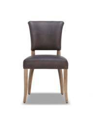 Barker and Stonehouse Mimi Dining Chair With Stud Detail in Brown, Leather - thumbnail 1
