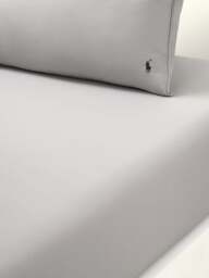 Ralph Lauren Home Polo Player Fitted Sheet Collection in Grey - Andover, Size Single