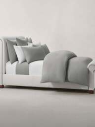 Ralph Lauren Home Polo Player Fitted Sheet Collection in Grey - Andover, Size Single - thumbnail 2