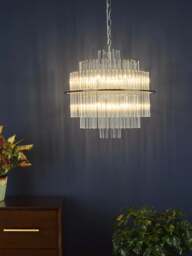 Dar Lighting Lukas 13 Light Pendant in Polished Chrome - thumbnail 4