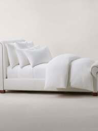 Ralph Lauren Home Polo Player Fitted Sheet Collection in White, Cotton, Size Euro King - thumbnail 2