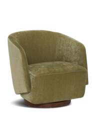 Barker and Stonehouse Pellaro Velvet Swivel Armchair, in Green