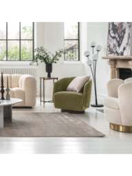 Barker and Stonehouse Pellaro Velvet Swivel Armchair, in Green - thumbnail 2
