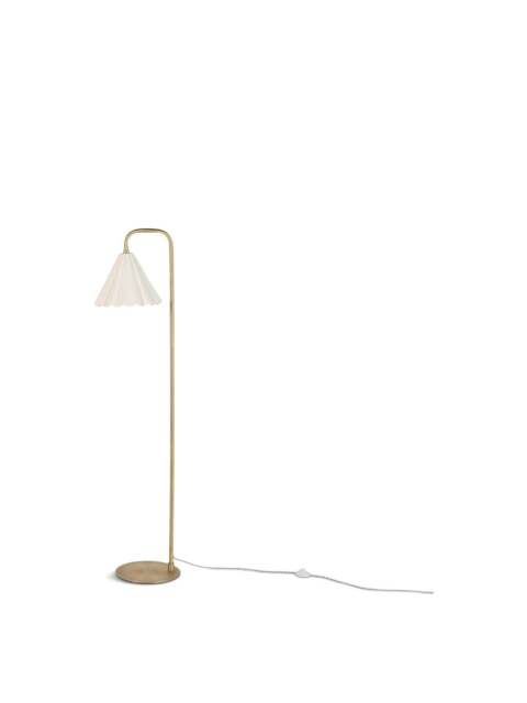 Heal's Monroe Porcelain Floor Lamp /brushed Gold in White - image 1
