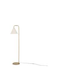 Heal's Monroe Porcelain Floor Lamp /brushed Gold in White - thumbnail 1
