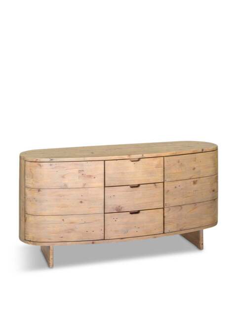 Barker and Stonehouse Lathan Reclaimed Wood 2 Cupboards And 3 Doors Buffet Cabinet in Brown - image 1