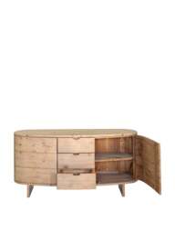 Barker and Stonehouse Lathan Reclaimed Wood 2 Cupboards And 3 Doors Buffet Cabinet in Brown - thumbnail 4