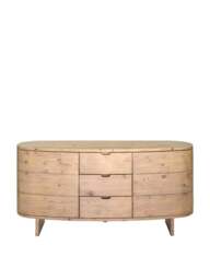 Barker and Stonehouse Lathan Reclaimed Wood 2 Cupboards And 3 Doors Buffet Cabinet in Brown - thumbnail 3