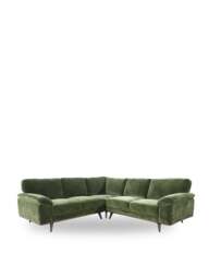Barker and Stonehouse Bowes Fabric Corner Group Sofa in Green - thumbnail 1