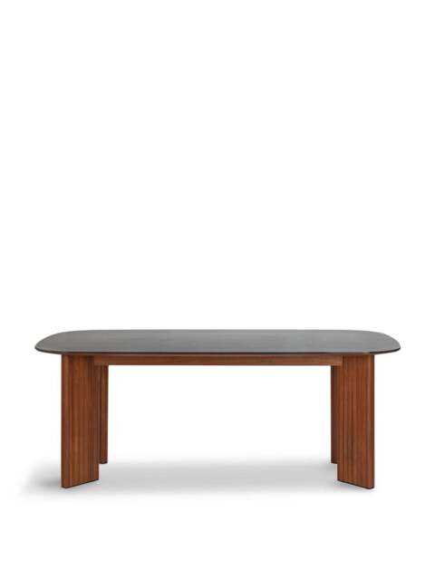 Heal's Riga Dining Table Grey in Walnut/Grey, Ceramic, Size 75x202x104 - image 1