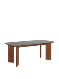 Heal's Riga Dining Table Grey in Walnut/Grey, Ceramic, Size 75x202x104 - thumbnail 2