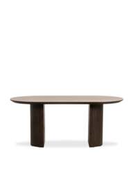 Barker and Stonehouse Dark Wood Dining Table 6 Seater With Ceramic Top in Brown, Size 180cm