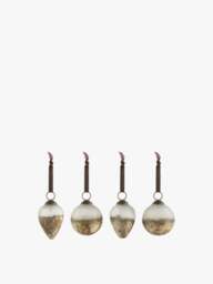 Nkuku Ngolo Smoked Glass Baubles Pack Of 4 - thumbnail 5