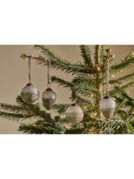 Nkuku Ngolo Smoked Glass Baubles Pack Of 4 - thumbnail 3