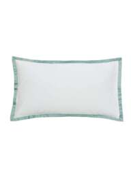 Bedeck of Belfast Fine Linens Olenna 250 Thread Count Sateen Cover Set in Celadon, Cotton, Size Double - thumbnail 4