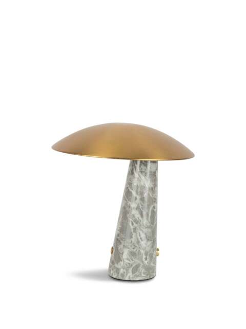 Heal's Abri Led Portable Table Lamp /grey Marble in Brass - image 1