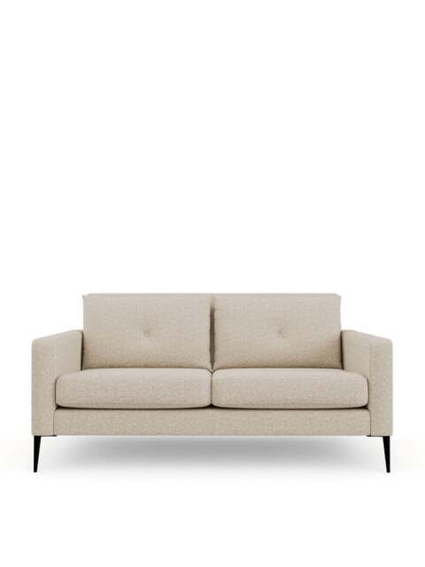 Heal's Brunel Tessuta 2-Seater Sofa in Oatmeal, Wood/Metal