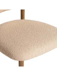 Barker and Stonehouse Lexa Boucle Open Back Curved Dining Chair in Neutral - thumbnail 5