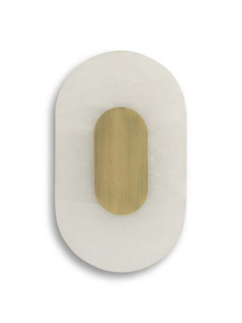 Heal's Ebro Alabaster Led Wall Light Oval Ip44 in White - image 1