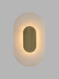 Heal's Ebro Alabaster Led Wall Light Oval Ip44 in White - thumbnail 3