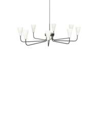 Heal's Ophelia 8 Arm Chandelier Matt in Black - thumbnail 1