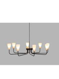 Heal's Ophelia 8 Arm Chandelier Matt in Black - thumbnail 3