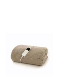 Deyongs Sandringham Faux Fur Heated Throw Comfort Collection in Taupe - thumbnail 1