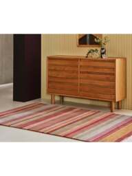 Heal's Stripes Rug Natural Medium, Wool - thumbnail 2