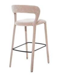 Libra Interiors Cruise Upholstered Bar Stool Taupe in Taupe/Neutral, Size H100xW48xD - thumbnail 3