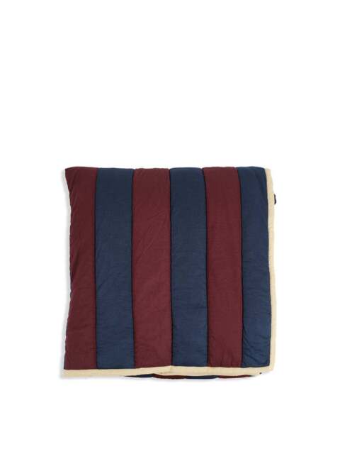 Heal's Stripe Quilt Aubergine Navy Large in Burgundy, Cotton