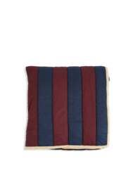 Heal's Stripe Quilt Aubergine Navy Large in Burgundy, Cotton