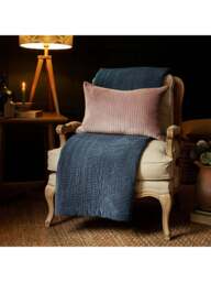 Voyage Haze Velvet Throw in Bluebell, Size 140x220cm - thumbnail 3