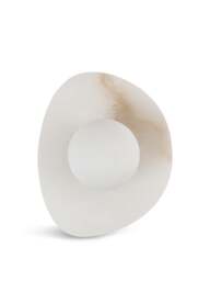 Heal's Element Alabaster Wall Light Ip44 in White, Size 24x20x14