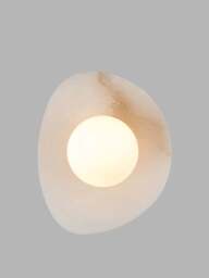 Heal's Element Alabaster Wall Light Ip44 in White, Size 24x20x14 - thumbnail 2
