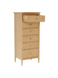Barker and Stonehouse Teramo Oak Wood 6 Drawer Tall Chest in Brown - thumbnail 3