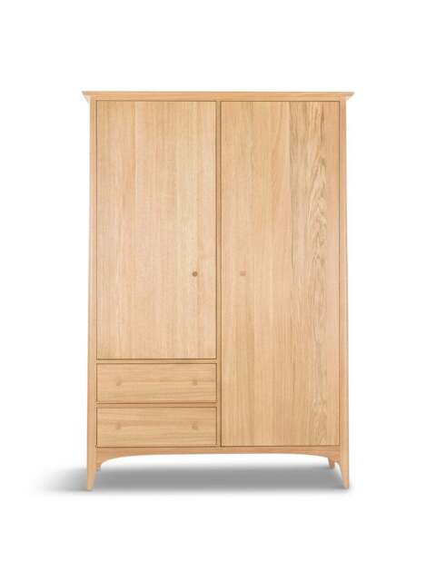 Heal's Blythe 2 Door Wardrobe in Brown, Size 127x60x186