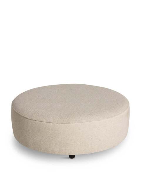 Barker and Stonehouse Round Fabric Footstool in Neutral - image 1