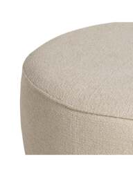 Barker and Stonehouse Round Fabric Footstool in Neutral - thumbnail 3