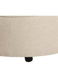 Barker and Stonehouse Round Fabric Footstool in Neutral - thumbnail 2