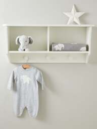 Mamas & Papas Welcome To The World Knitted Elephant Blanket in Grey, Cotton - thumbnail 3