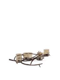 Libra Interiors Ember 6 Light Candle Holder Brown in Copper/Brown/Bronze - thumbnail 1