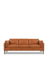 Heal's Sonno 4 Seater Sofa Daino Treacle in Tan, Leather, Size 216x86x82