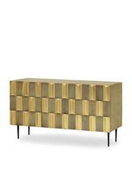 Libra Interiors Verano Brass Sideboard in Antique Brass, Size H80xW150xD - thumbnail 1