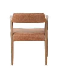 Barker and Stonehouse Alden Neutral Fabric Dining Chair in Brown, Leather - thumbnail 4
