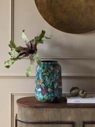 Libra Interiors Tropical Vase Small Blue - thumbnail 3