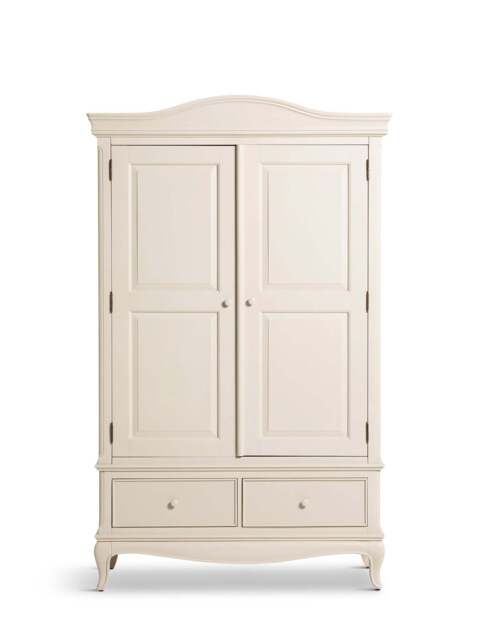 Barker and Stonehouse Calista Off Wooden Double Wardrobe in White - image 1